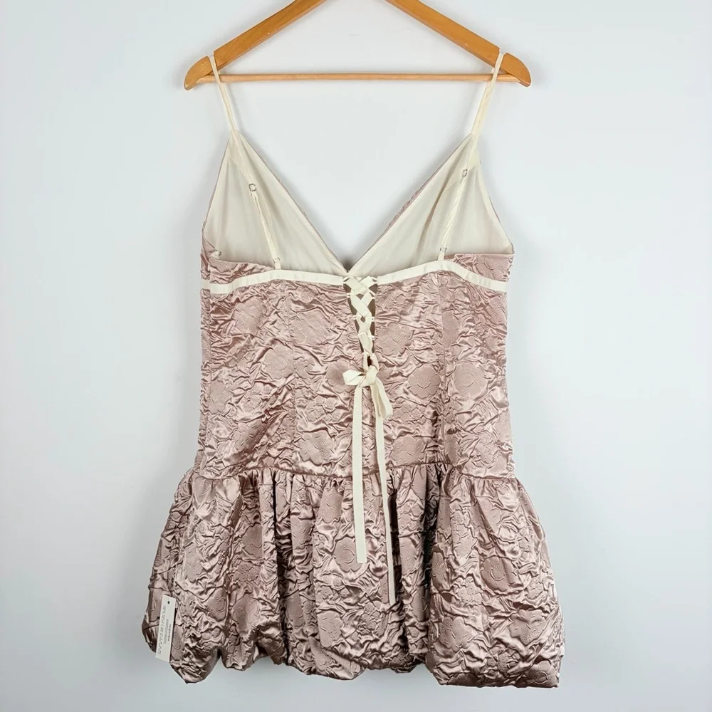 NWT For Love and Lemons‎ Satin Bubble Skirt Mini Dress
